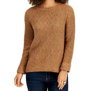 Style & Co Women's Size 1X Pointelle Willow  Brown Sweater